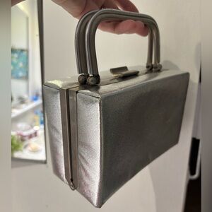 Vintage Silver Metallic box bag Handbag